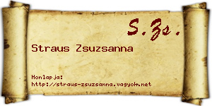 Straus Zsuzsanna névjegykártya